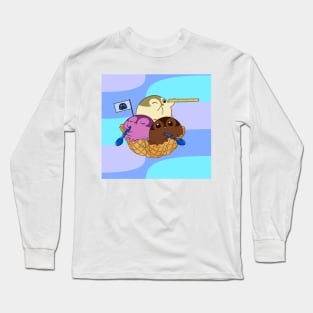 Penguinscoops - waffle boat Long Sleeve T-Shirt